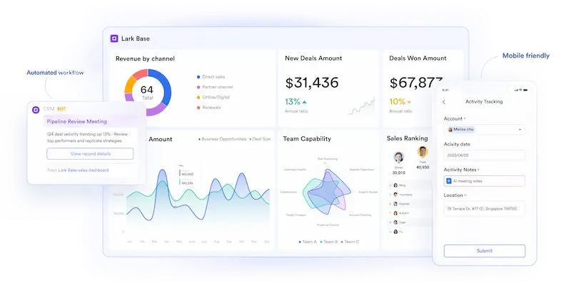 Lark Base Organize projects with a flexible foundation