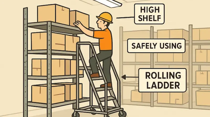 Safe Workplace Solutions with Rolling Ladders