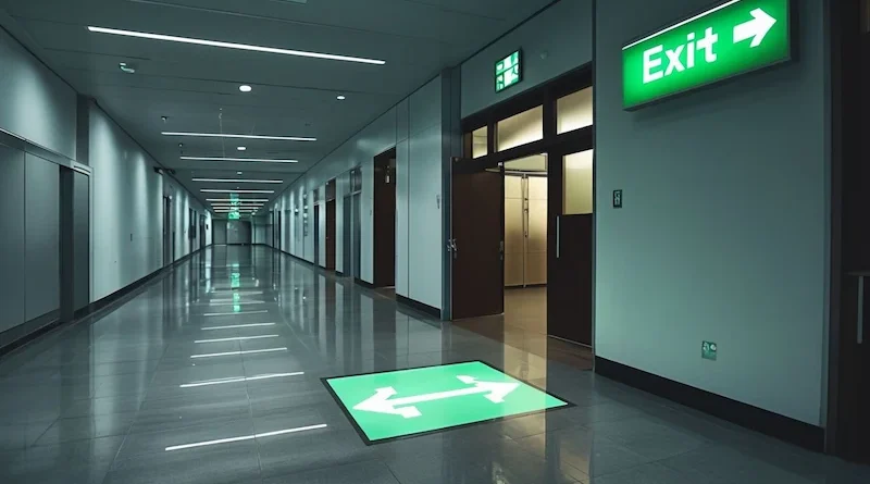 Exitsignmat Enhancing Workplace Safety with Floor-Level Emergency Guidance